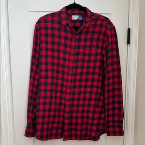 14th & Union Red and Black Casual Button Down Shirt